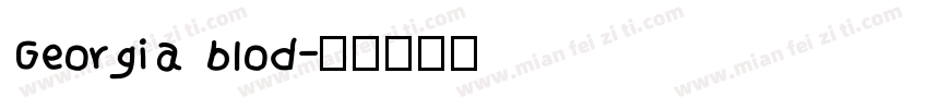 Georgia blod字体转换